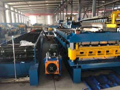 Trapezoidal Corrugated Roof Panels Metal Sheets Double Layer Tile Pressing Rolled Machine