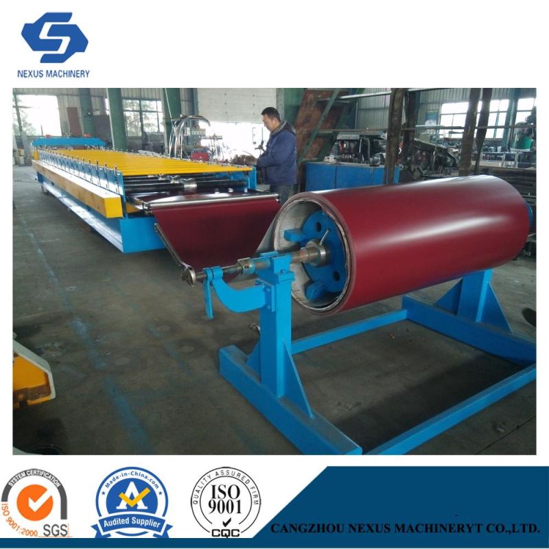 Nexus Yx1025 Metal Roof Roll Forming Machine with Hydraulic Decoiler