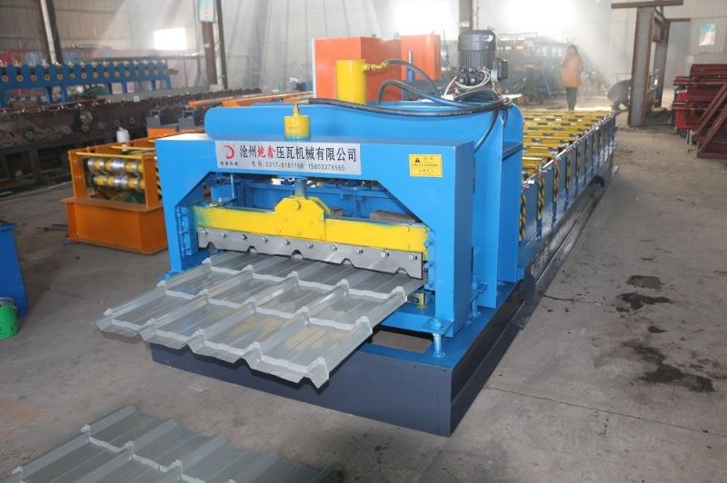 PLC Control Colored Cold Steel Glazed Roof Tile Roll Forming Machine