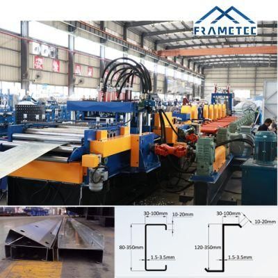 Steel Frame C Purlin Roll Forming Machine C &amp; Z Purlin Roll Forming Machine China