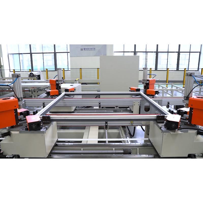 Aluminum Window Door Production Line 4 Head CNC Corner Crimping Machine