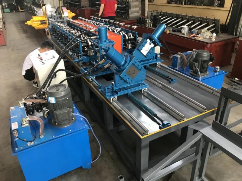 Metal Steel Stud and Track Drywall Profile Roll Forming Machine Cu Double Lines Omega Profile Light Gauge Steel Forming Machine