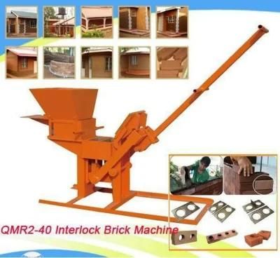 Qmr2-40 Interlocking Soil Brick Machine Price/Manual Earth Block Machine