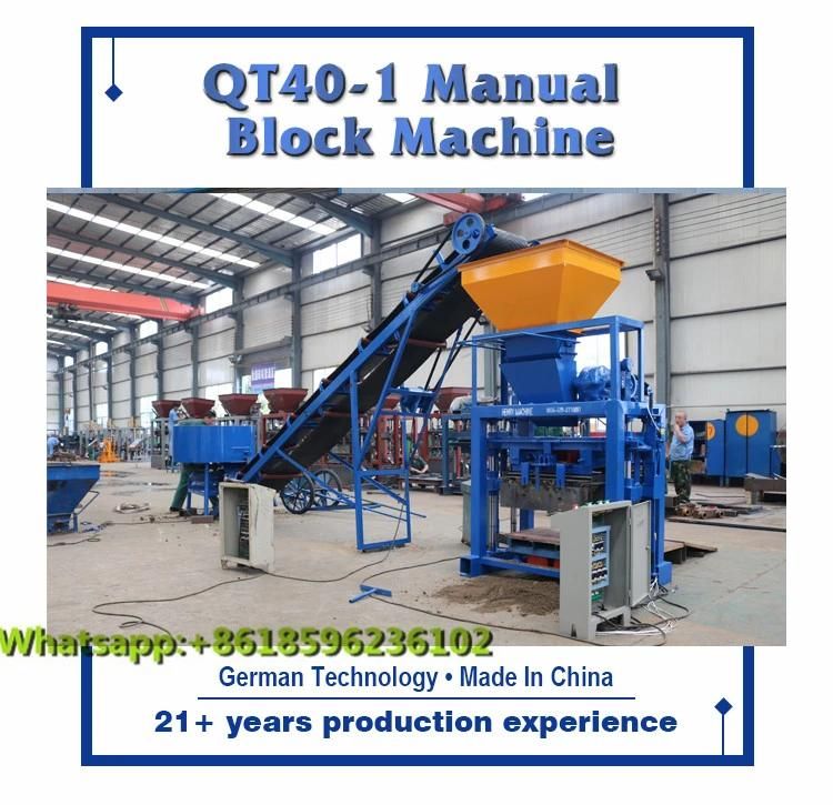 Qt40-1 Concrete Vibro Block Machine Hollow Block Machine in Thailand Small Belt Hollow Block Machine
