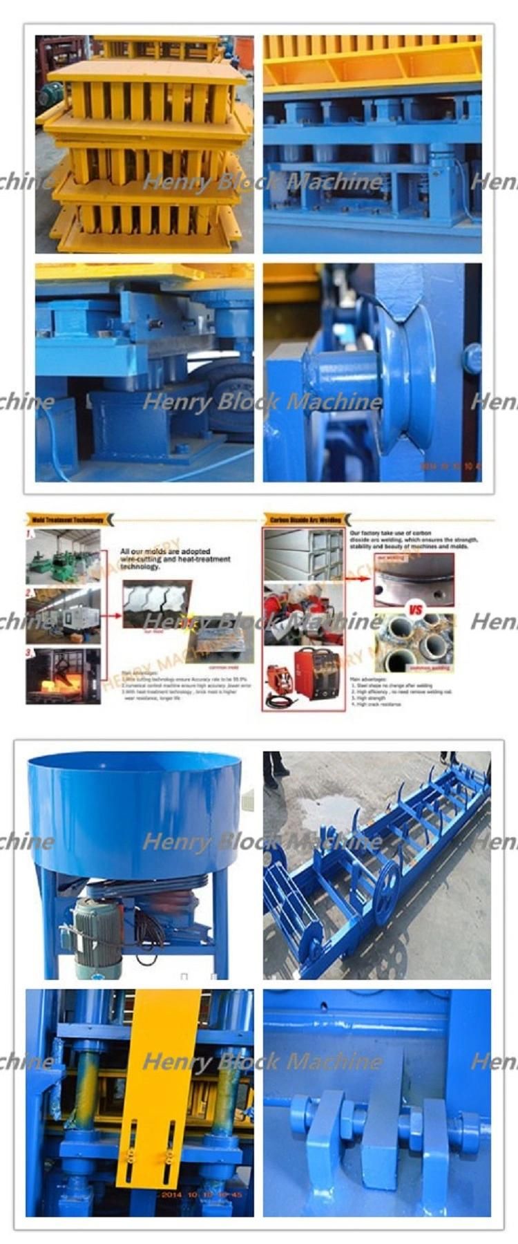 Qt 40-1 Manual Concrete Block Moulding Machine Hollow Brick Machine
