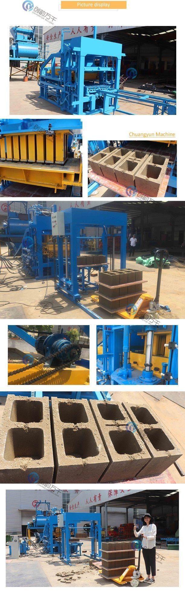 Qt4-15 Automatic Concrete Hollpw Block Solid Brick Machine Production Line in Malawi