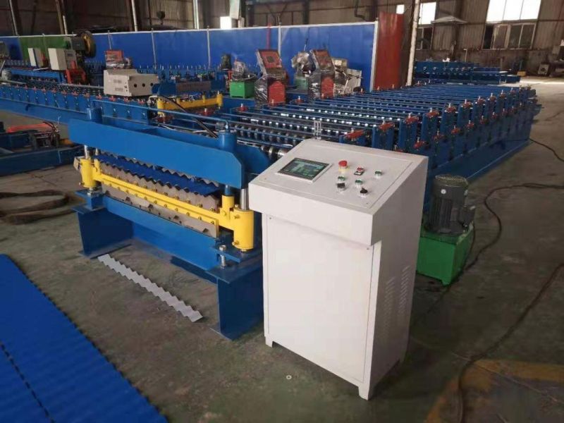 Structure Materials Double Steel Trapezoidal Corrugated Roof Panel Roll Forming Machine