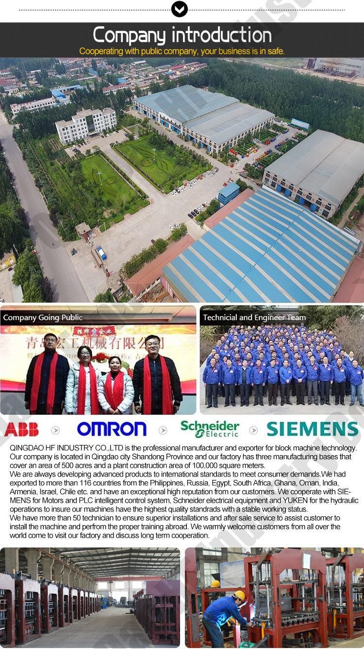 Qt8-15 Full Automatic Concrete Hollow Block Making Machine Hydraulic Colorful Paver Brick Machine