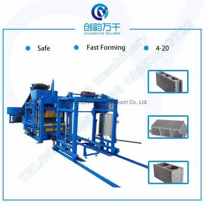 Qt4-18 Hydraulic Concrete Block Making Machine Hollow Block Moulding Machine Brick Plant