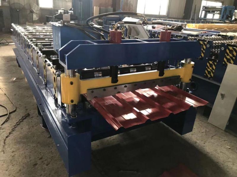 New Lowest Price Steel Rib Corrugated Panel Profile Electrical Cutter Trapezoidal Tile Roofing Sheet Roll Forming Machine