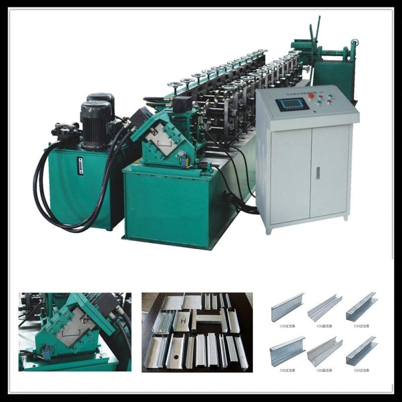 Galvanized Metal Dry Joint-Hidden Wall Tile Stud Roll Forming Machine