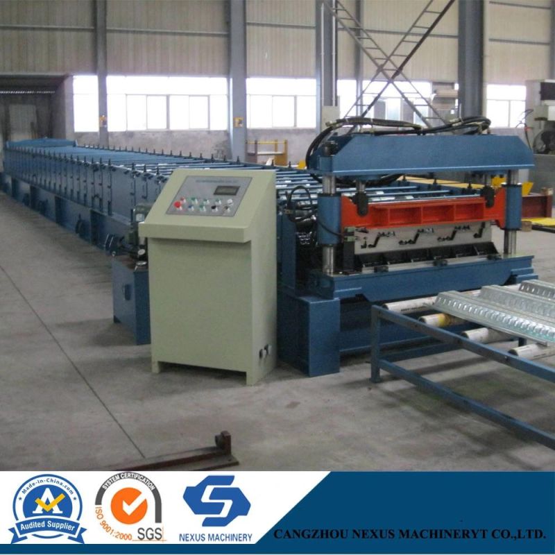 Metal Decking Floor Cold Roll Forming Machine for Building Construction
