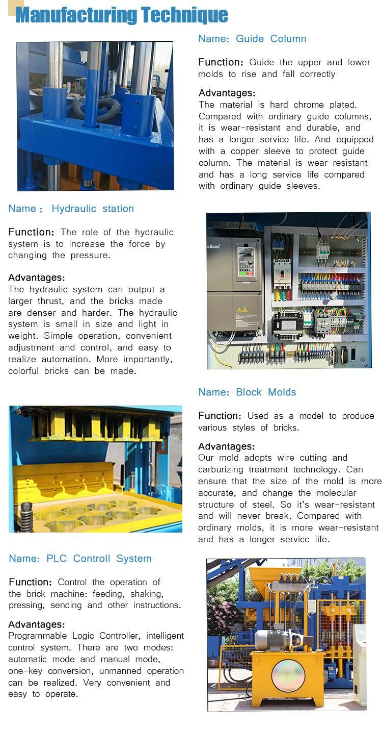 Wear-Resistant Movable Qt4-30 Hydraulic Concrete Block Making Machine Price List