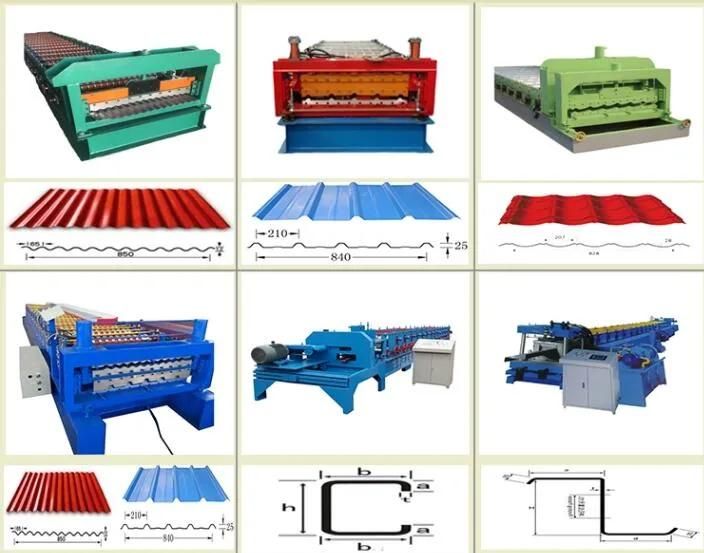Corrugating and Glazed Tile Galvanized Roofing Panels Rolls Forming Machine