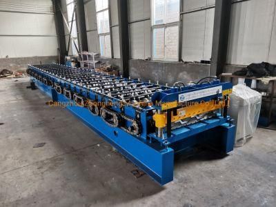 Automatic Metal Floor Deck Tile Sheet Roll Forming Making Machine with Factory
