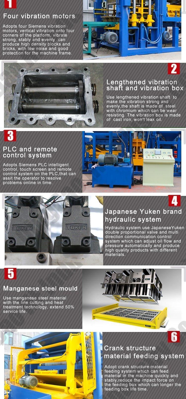 Qt15-15 Hydraulic Interlocking Block Machine Hollow Hole Block Making Machine Brick