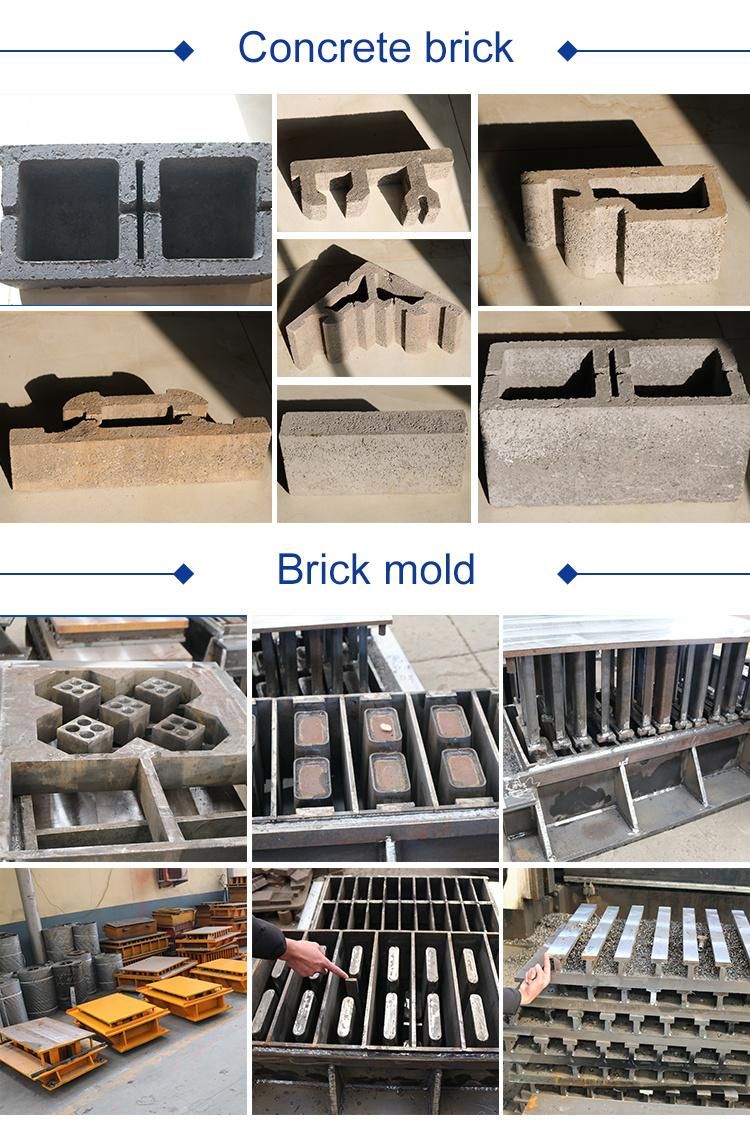 Qt4-24 Brick Making Machine Semi Automatic Hollow Block Machine Concrete Paving Molds, Concrete Block Machine