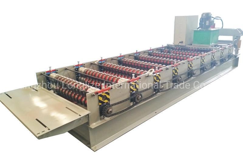 Step Corrugated Roof Tile Sheet Roll Forming Building Making Machine Wave Profile Machine
