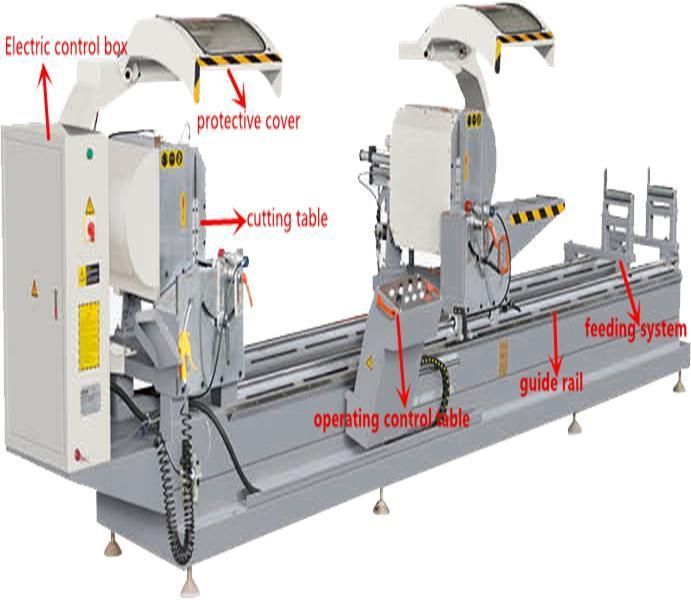 Digital Display Machine of Window Frame Saw Double Head Saws UPVC Windows Machinery