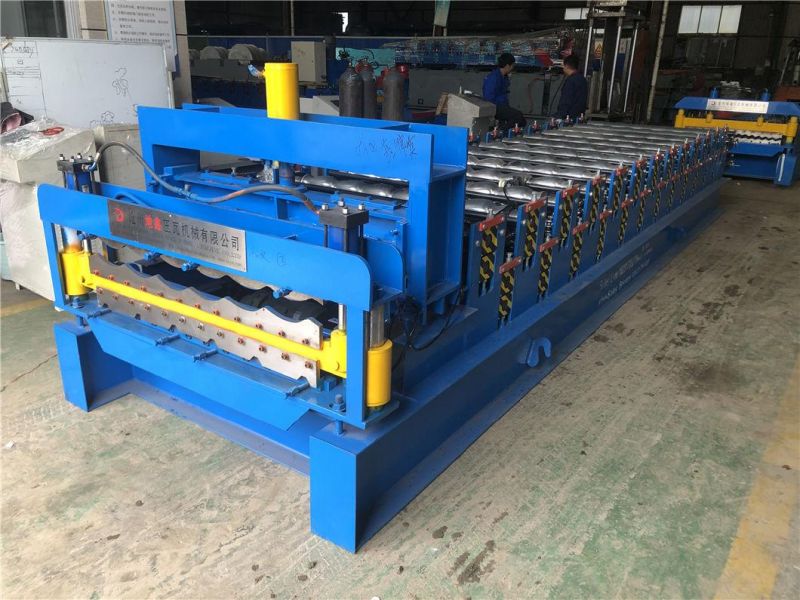 Double Layer Trapezoidal Roof and Glazed Tile Building Material Roll Forming Machine/Double Layer Sheet Roll Former