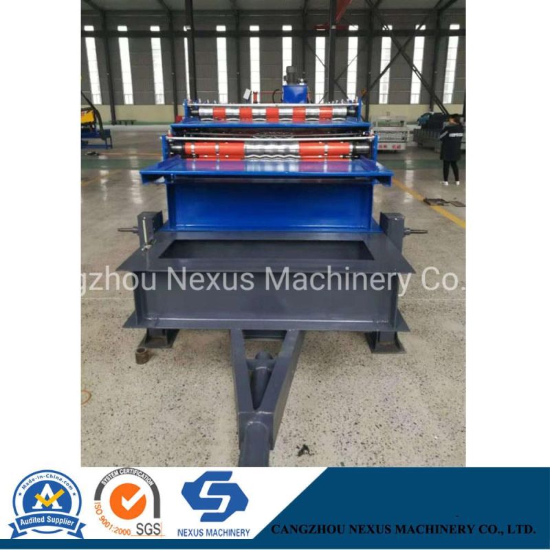 Mobile Trailer Double Deck Roll Forming Machine Roof Panels Color Steel Glazed Forming Machine
