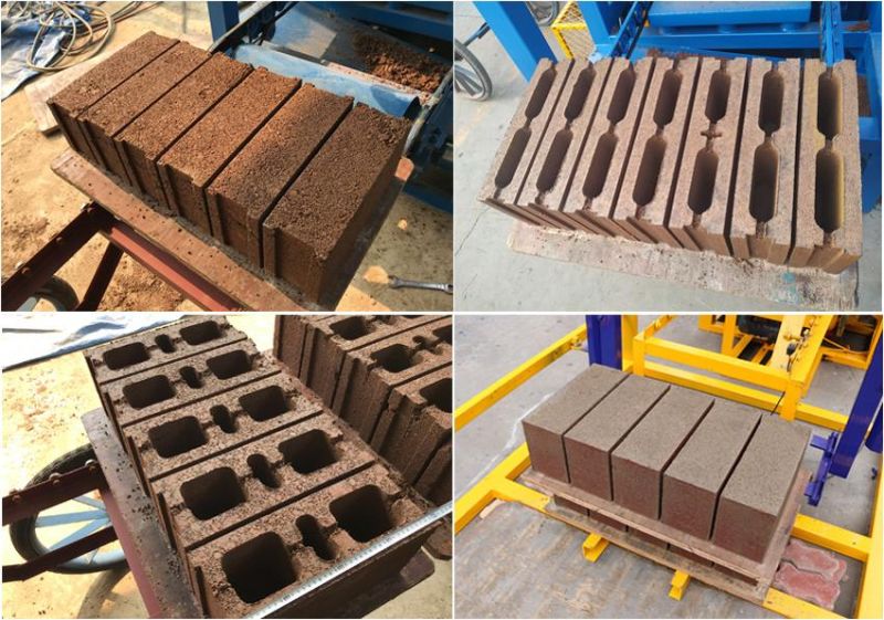 Qtj4-24 Fly Ash Concrete Cement Interlocking Hollow Brick Block Cutting Making Machine Price
