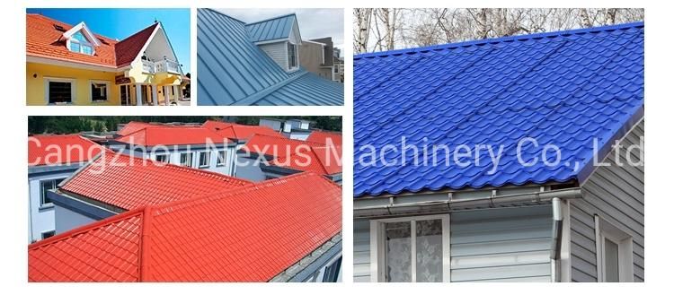 1100mm Russia Type Glazed Step Tile Roofing Panel Roll Forming Machine