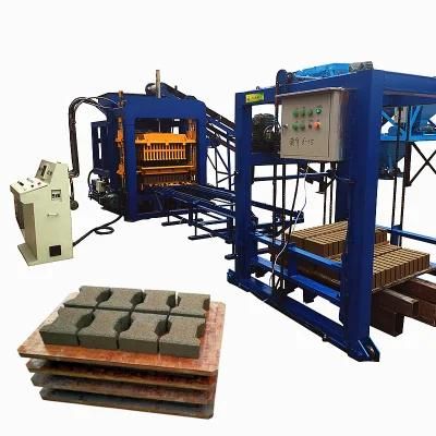 Qt6-15 Hydraulic Vibration Automatic Concrete Hollow Brick Block Machine Production Line