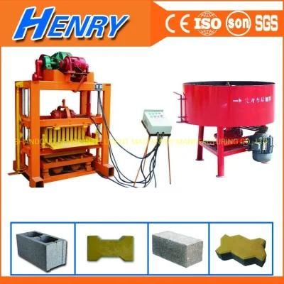 Qtj4-40 Simple Concrete Hollow Block Machine Block Paver Machine Cement Brick Making Machine