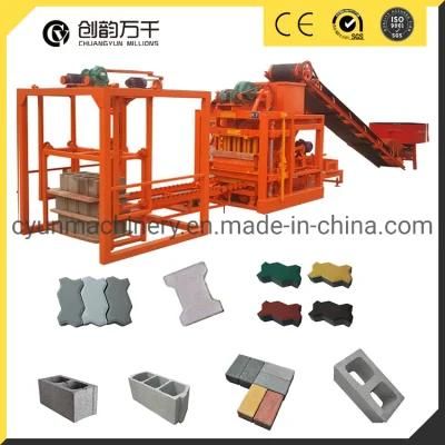 Qt4-25 Cheap Automatic Hollow Block Paver Brick Machine Production Line in Malawi