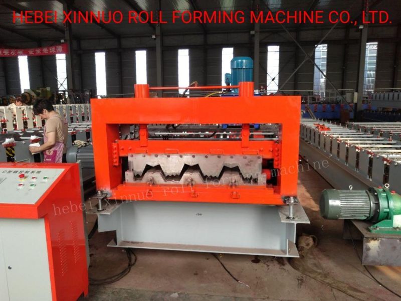 Galvanized WPC Steel Flooring Decking Board Sheet Roll Forming Machine