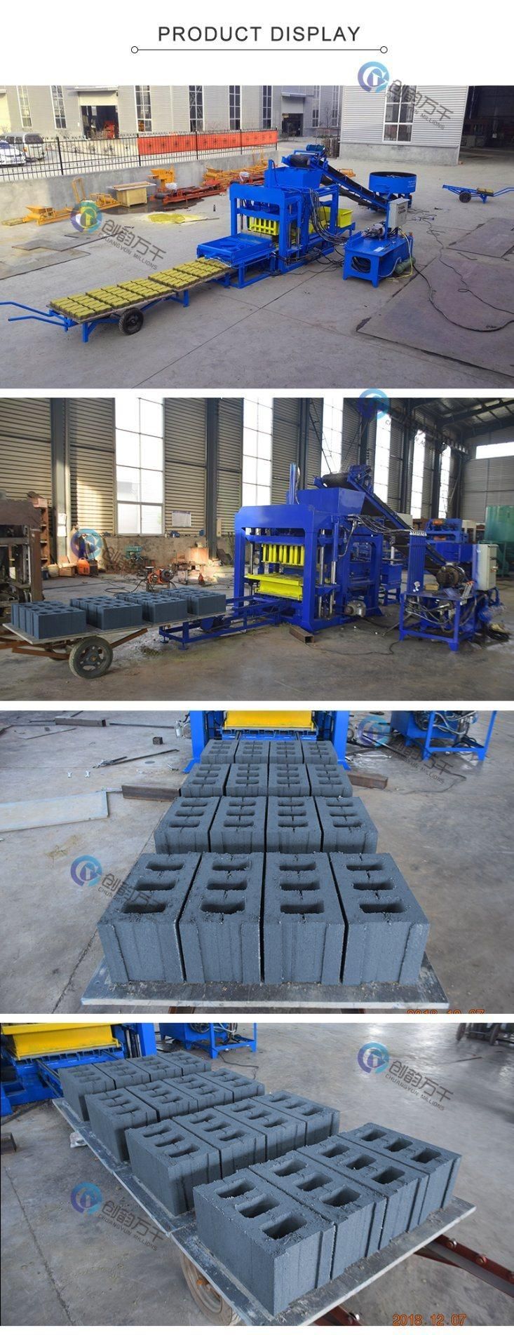 Qt4-18 Semi-Automatic Hydraulic Cement Hollow Block Making Machines