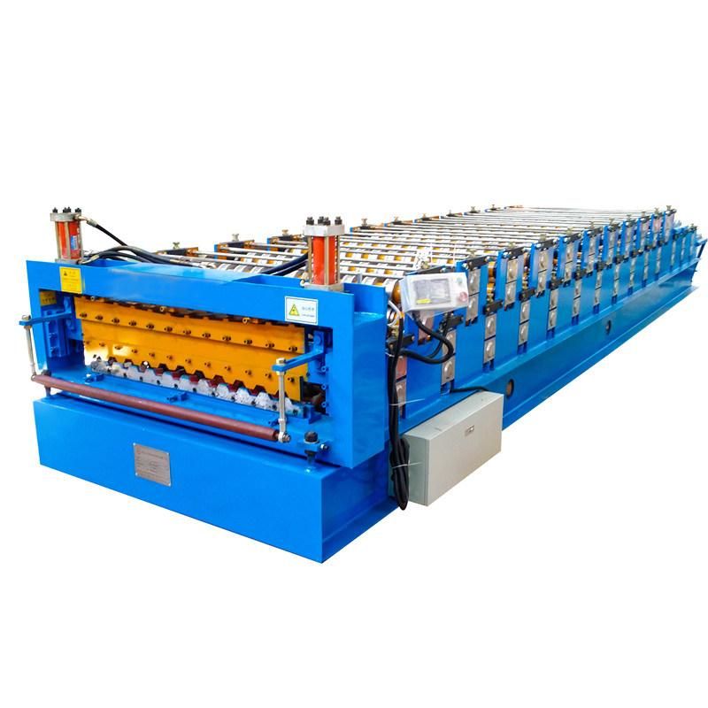 Double Layer Corrugated Trapezoidal Roofing Sheet Roll Forming Machine