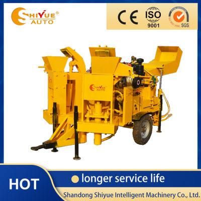 Automatic Hydraulic Press Clay Brick Block Forming Machine with Diesel Motor