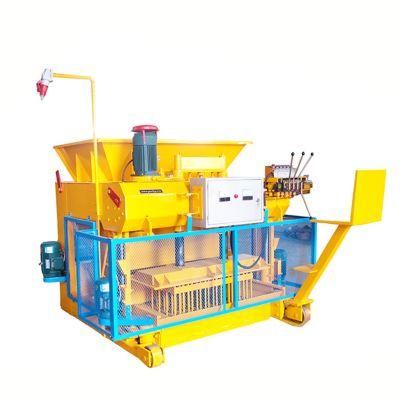 6A Mobile Semi-Automatic Full Block Making Machine 400*200*200/6en Concrete Hollow Brick Machine