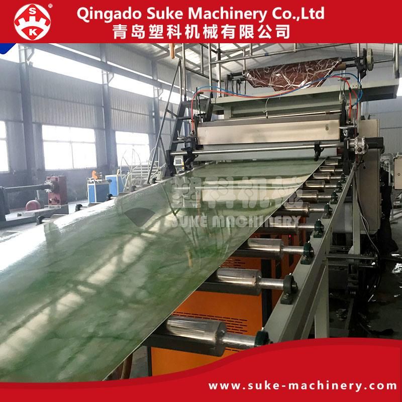 Artificial Marble Sheet PVC Making Machine UV Lamination PVC Marble Sheet Production Line