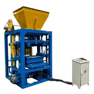 Qtj4-24 Semi Automatic Interlocking Concrete Hollow Solid Paver Brick Making Machine on Sale