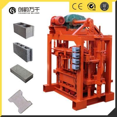 Manual Vibrated Concrete Hollow Solid Block Making Machine for Sale (QTJ4-40)
