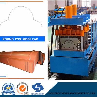 Step Tile Ridge Cap Roll Forming Machine Metal Roofing Equipment 3-10m / Min