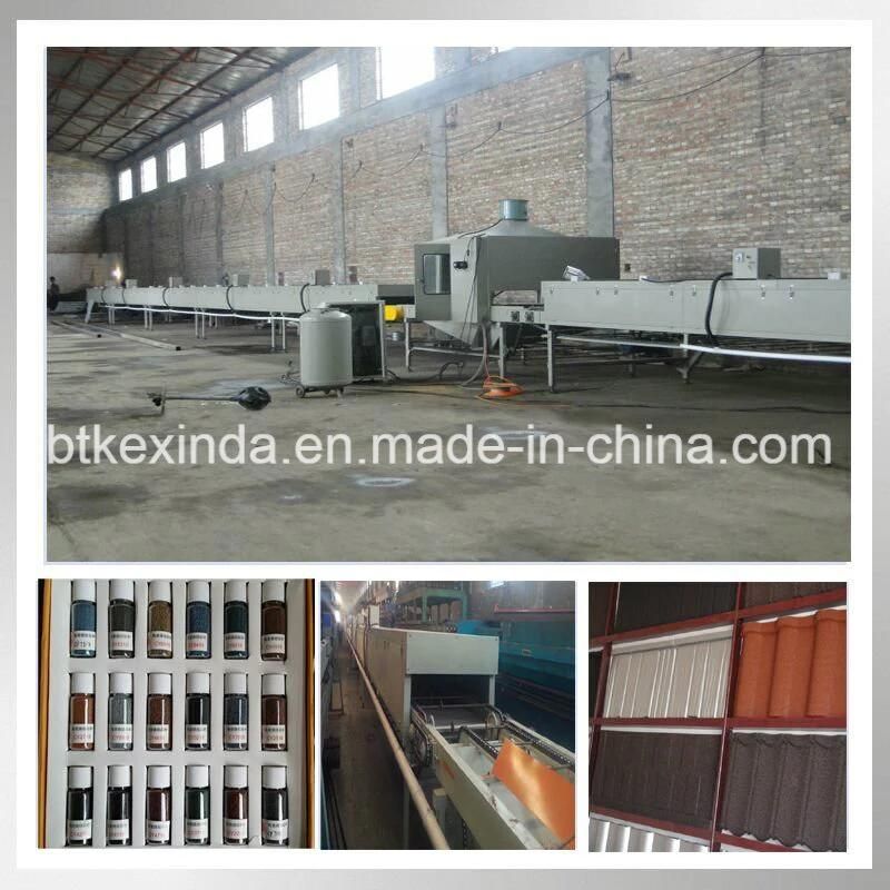 Hebei Xinnuo Color Steel Stone Coated Metal Roof Tile Making Steel Panel Sand Blasting Machine