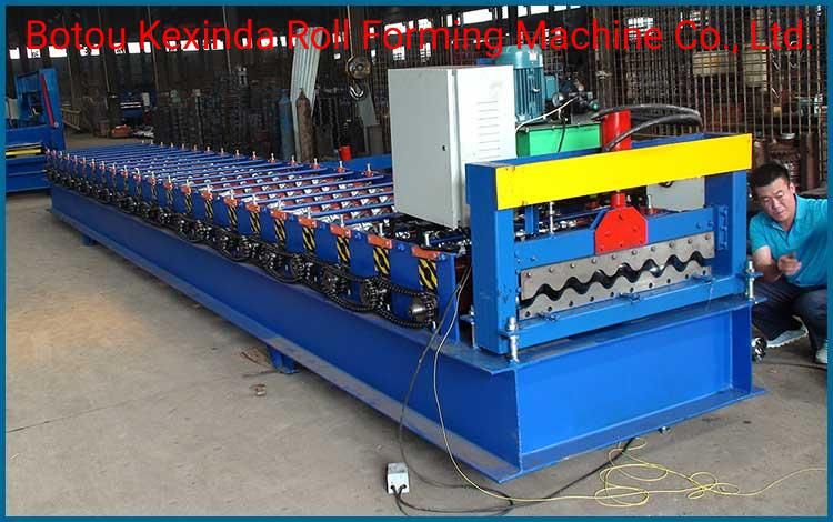 780 CNC Metal Aluminium Galvanised Gi / Aluzinc Wave Roofing Sheets Corrugated Making Machine