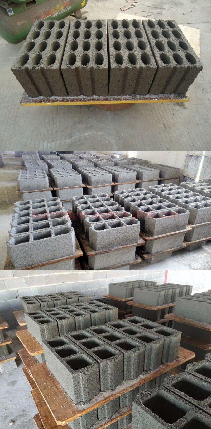 Easy Movable Qmr2-45 Concrete Cement Hollow Solid Interlocking Block Making Machine for Wall Materials