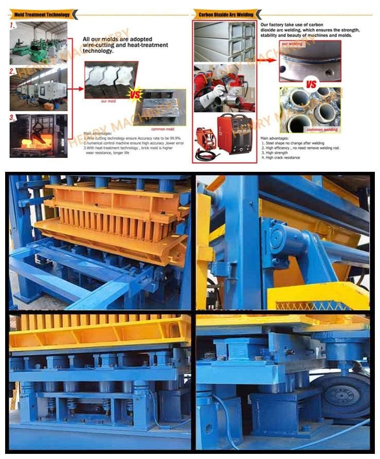 Qt4-20 Fully Automatic Hydralic Cement Hollow Paver Block Making Machine Line