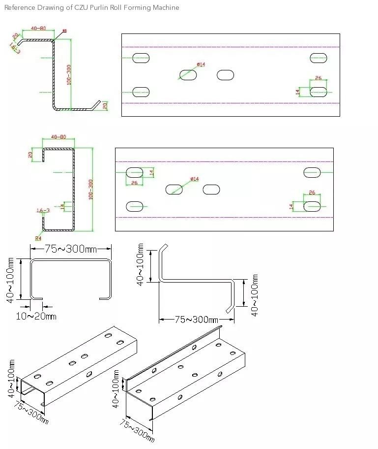 Cheaper CZ Purlin Roll Forming Machine Steel Frame and Purlin Making Machines