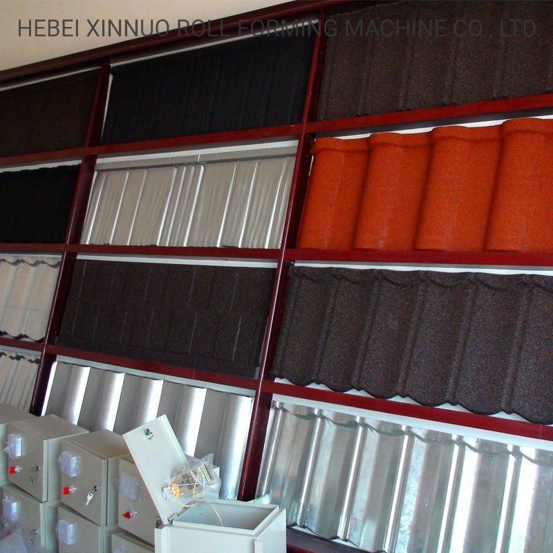 Xinnuo Stone Coated Metal Roofing Tile Making Machine with Punching Machine