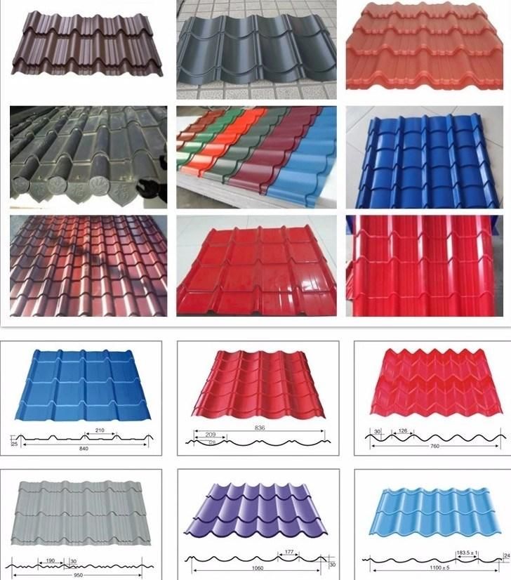 1250/1080 Poland Double Trapezoidal Roof Use Tile Steel Color Sheet Roll Forming Machine