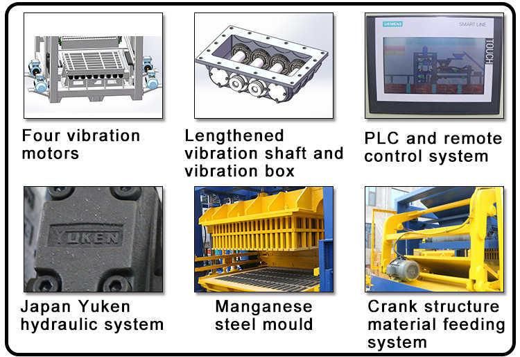 Large Capacity Qt10-15 Concrete Hollow Block / Brick Making Machine Paving Interlocking