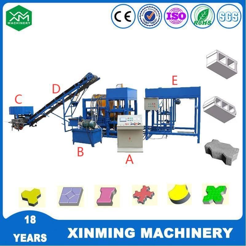 Qt4-20 Full Automatic Hydraulic Concrete Hollow Hourdis Curbstone Paver Block Automatic Brick Making Machine in Jamaica