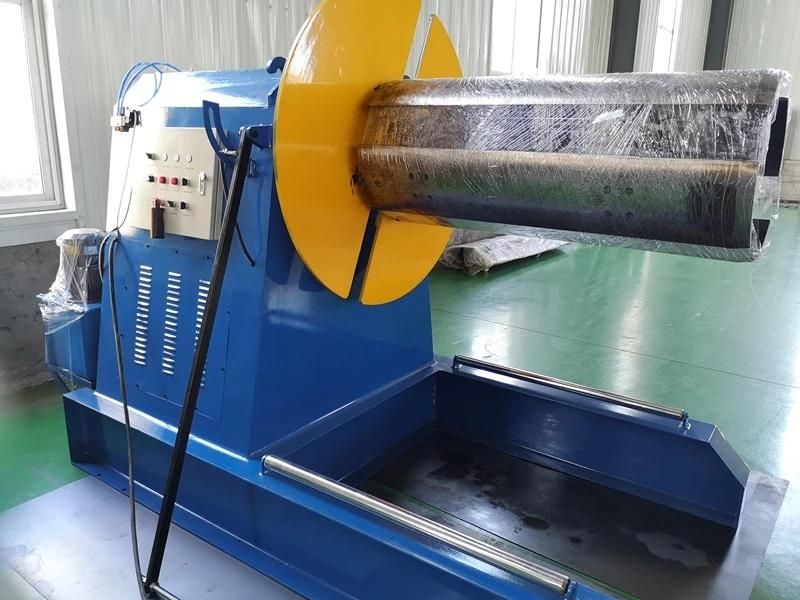 Steel Coil Sheet Metal Double Decoiler Machine Manual Hydrulic Uncoiler with Coil Loading Car Tension Leveling
