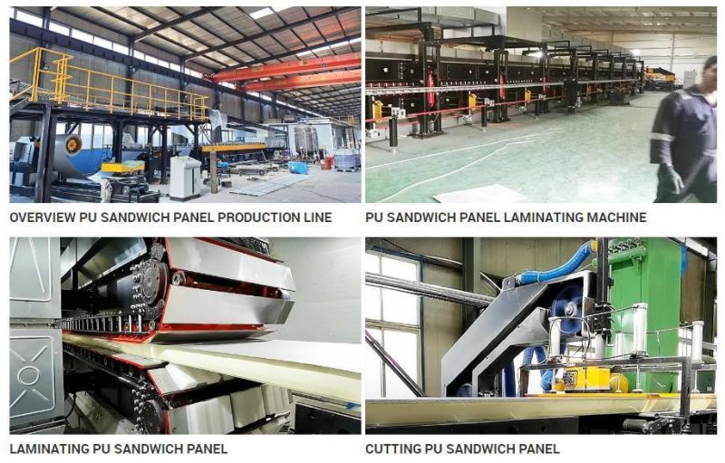 PPGI 50mm PU Insulated Sandwich Roof Covering Panels/Sheets EPS Rockwool Sandwich Panel Machine Production Line